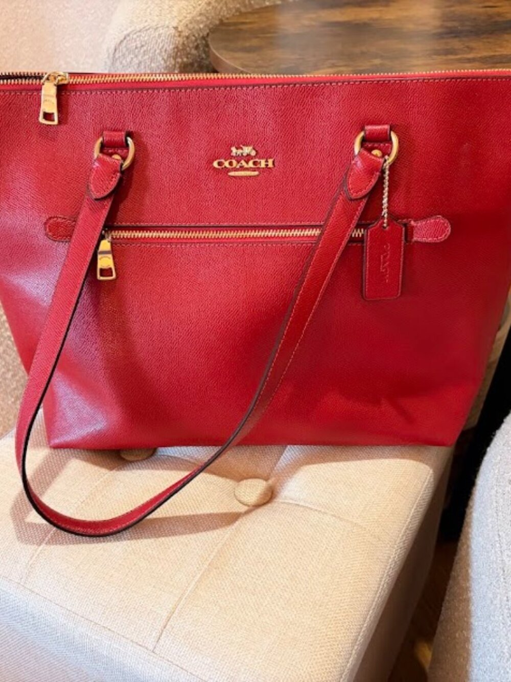 Coach Tote Medium Red